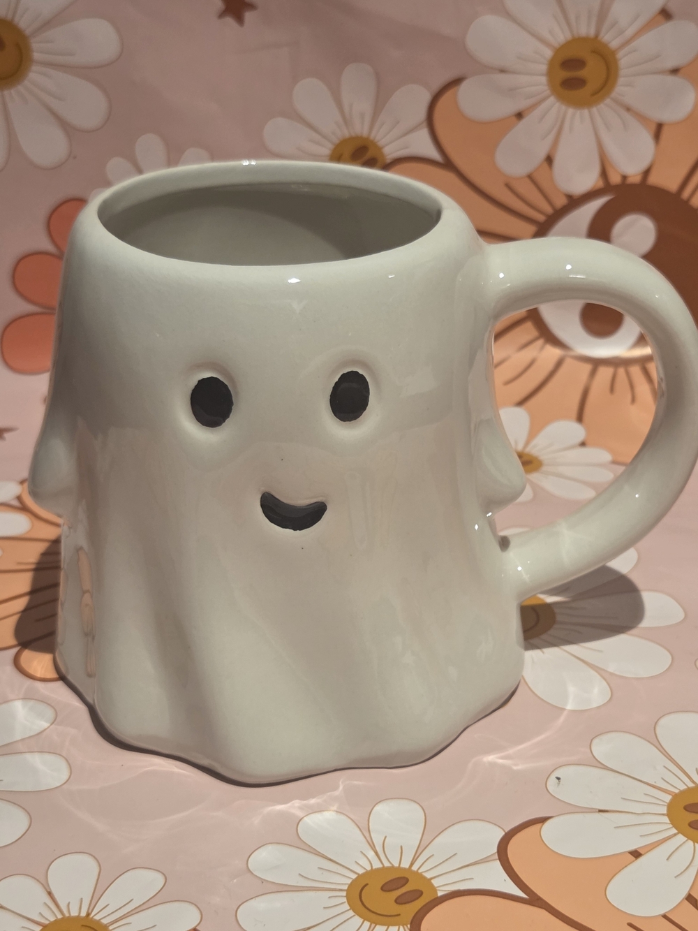 White Ghost Ceramic Mug by